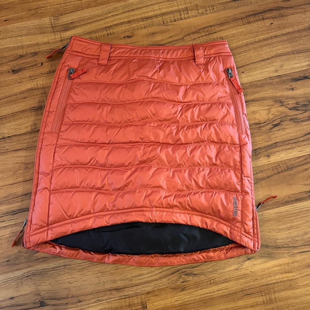 Outdoor Quilted Orange Puff Skirt